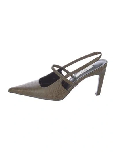 Pre-owned Totême Leather Slingback Pumps In Brown
