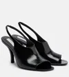 Totême Womens Toteme Contour 85 Naplack Leather Slingback Sandals In Black