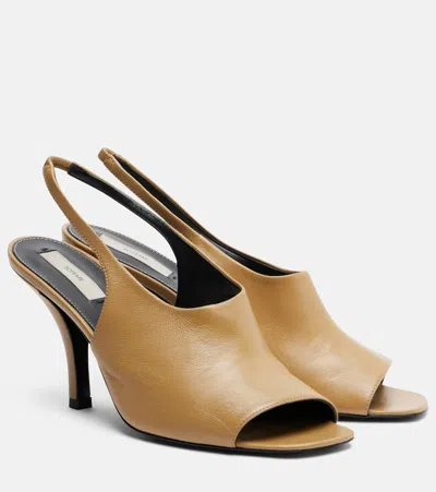 Totême Leather Slingback Sandals In Multi