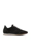 Totême Toteme Flex Quilted Suede Sneakers In Black