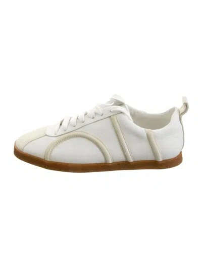 Pre-owned Totême Leather Sneakers In Silver