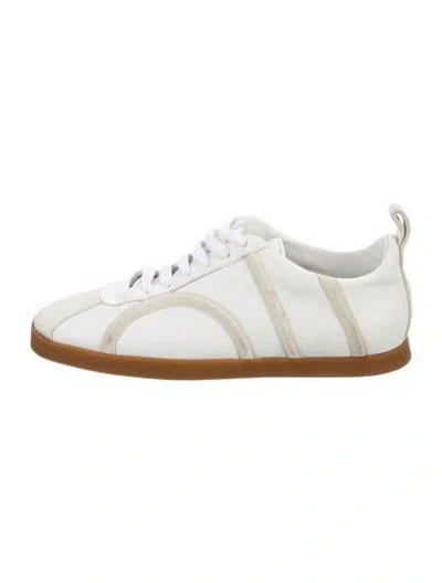 Pre-owned Totême Leather Sneakers In White