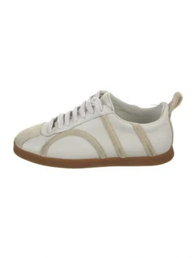 Pre-owned Totême Leather Sneakers In White