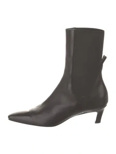Pre-owned Totême Leather Sock Boots In Black