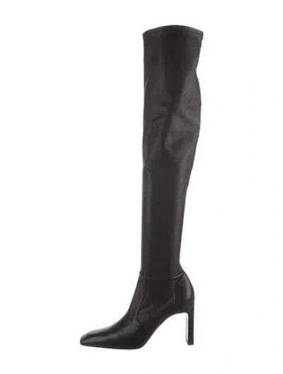 Pre-owned Totême Leather Sock Boots In Black