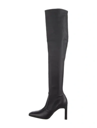 Pre-owned Totême Leather Sock Boots In Black
