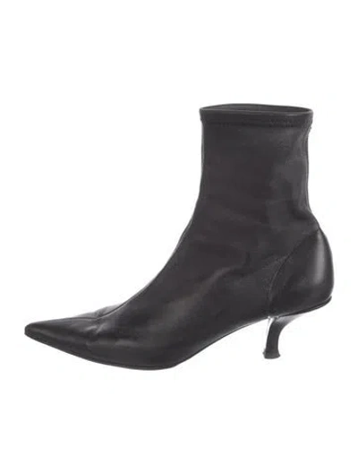 Pre-owned Totême Leather Sock Boots In Black
