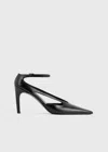 Totême Cutout Leather Pointed-toe Pumps In Black