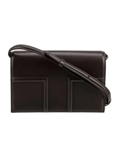 Pre-owned Totême Leather T-flap In Black
