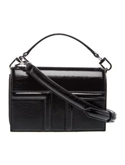 Pre-owned Totême Leather T-flap In Black