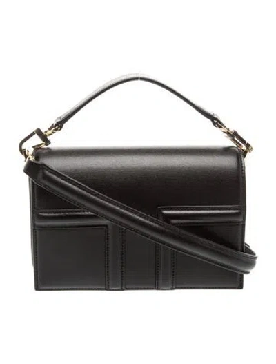 Pre-owned Totême Leather T-flap Mini In Black