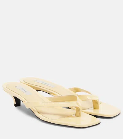 Totême Naplack Kitten-heel Sandals In Brown