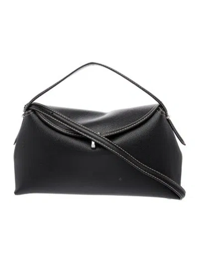 Pre-owned Totême Leather T-lock In Black