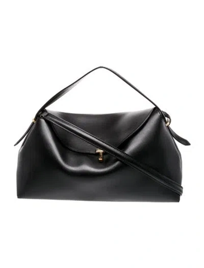 Pre-owned Totême Leather T-lock In Black