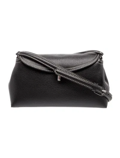 Pre-owned Totême Leather T-lock In Black