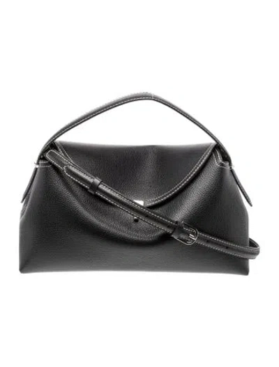 Pre-owned Totême Leather T-lock In Black