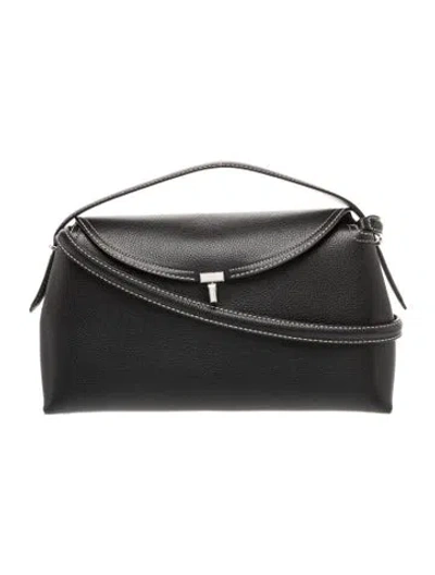 Pre-owned Totême Leather T-lock In Black