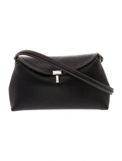 Pre-owned Totême Leather T-lock In Black