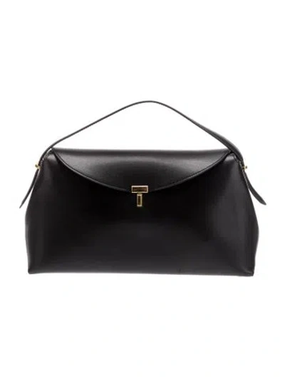 Pre-owned Totême Leather T-lock In Black