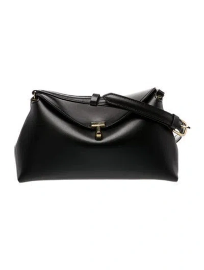 Pre-owned Totême Leather T-lock In Black