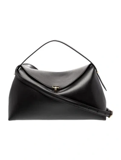 Pre-owned Totême Leather T-lock In Black