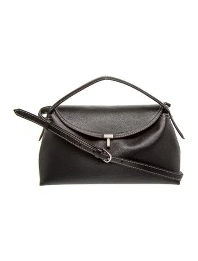 Pre-owned Totême Leather T-lock In Black
