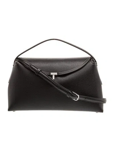 Pre-owned Totême Leather T-lock In Black
