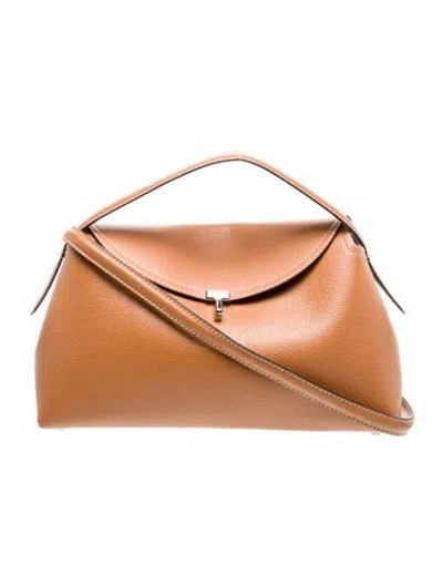 Pre-owned Totême Leather T-lock In Brown