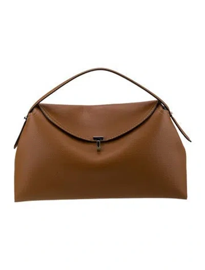 Pre-owned Totême Leather T-lock In Brown