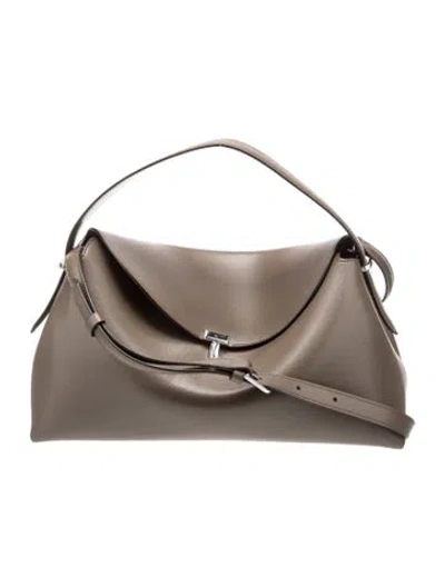 Pre-owned Totême Leather T-lock In Brown