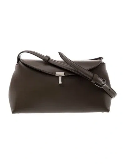 Pre-owned Totême Leather T-lock Clutch In Brown