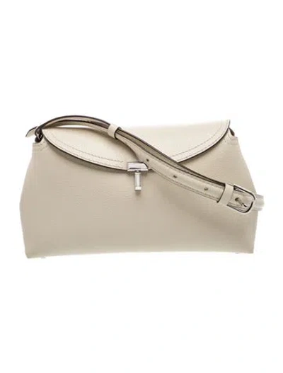 Pre-owned Totême Leather T-lock In Neutral