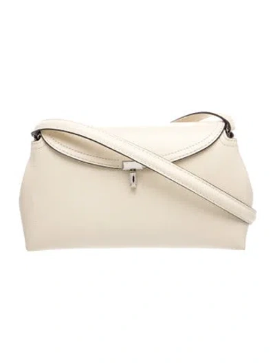 Pre-owned Totême Leather T-lock Small In Neutral