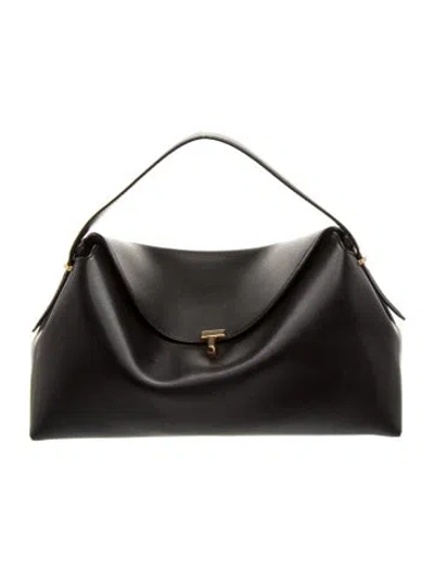 Pre-owned Totême Leather T-lock W/ Strap In Black