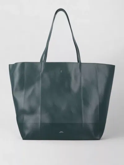 Totême Toteme Roam Oversized North-south Leather Tote Bag In Gray