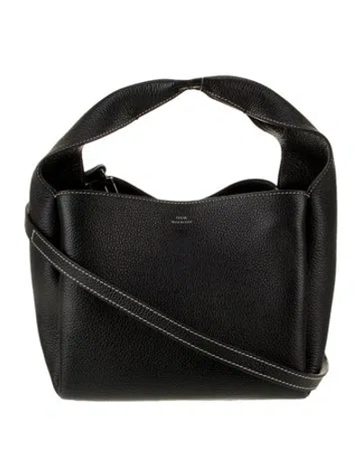 Pre-owned Totême Leather Tote In Black