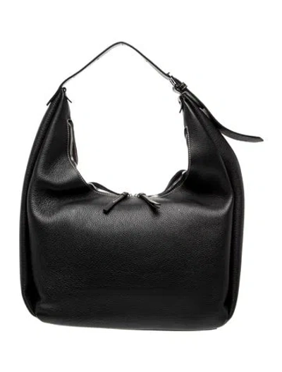 Pre-owned Totême Leather Tote In Black