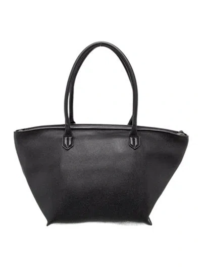 Pre-owned Totême Leather Tote In Black