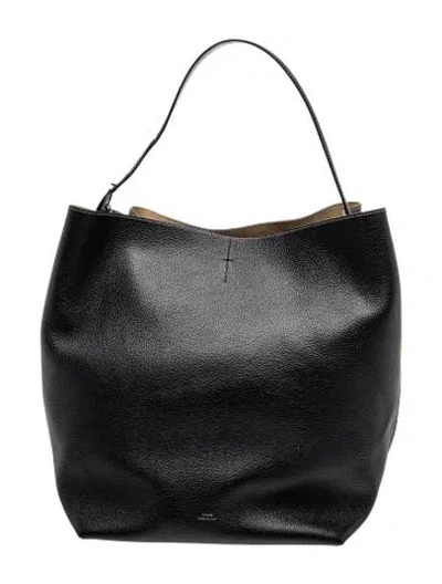 Pre-owned Totême Leather Tote In Black