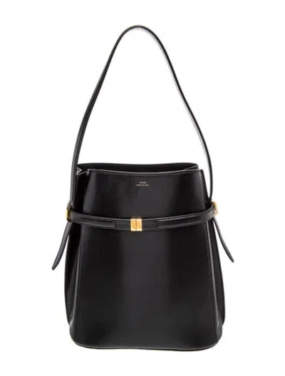 Pre-owned Totême Leather Tote In Black