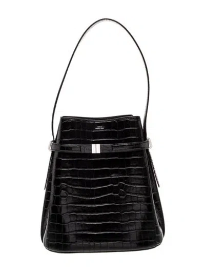 Pre-owned Totême Leather Tote In Black