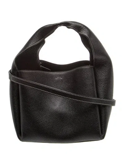 Pre-owned Totême Leather Tote In Black