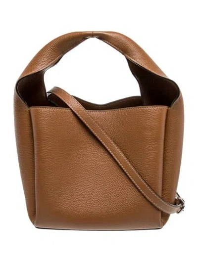 Pre-owned Totême Leather Tote In Brown