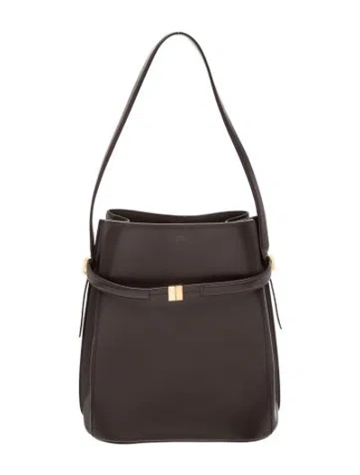 Pre-owned Totême Leather Tote In Brown