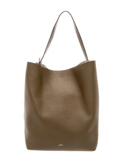 Pre-owned Totême Leather Tote Large In Green