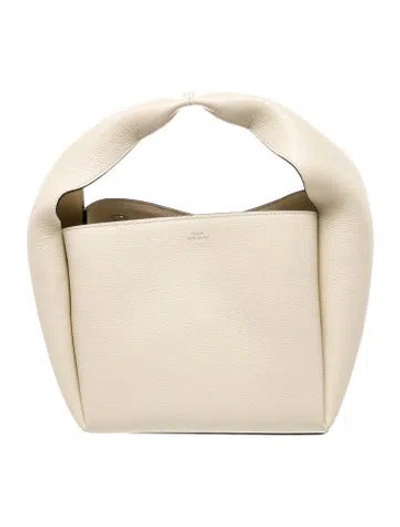 Pre-owned Totême Leather Tote In Neutral