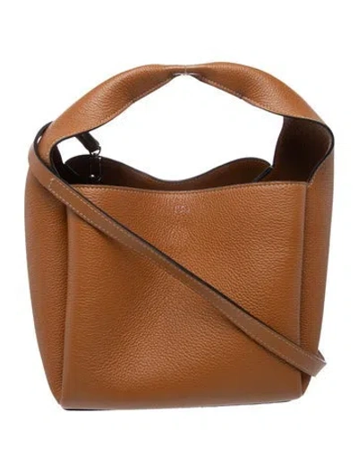 Pre-owned Totême Leather Tote In Neutral