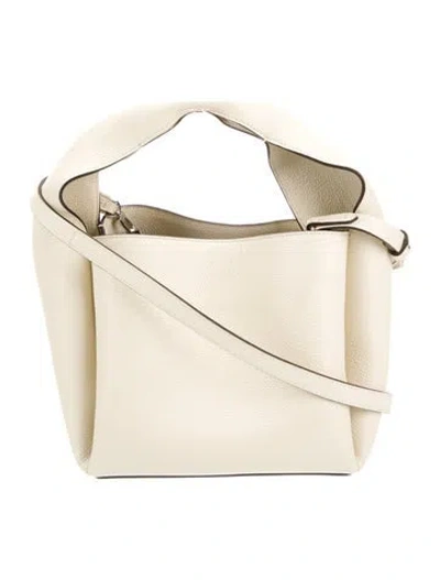 Pre-owned Totême Leather Tote In Neutral