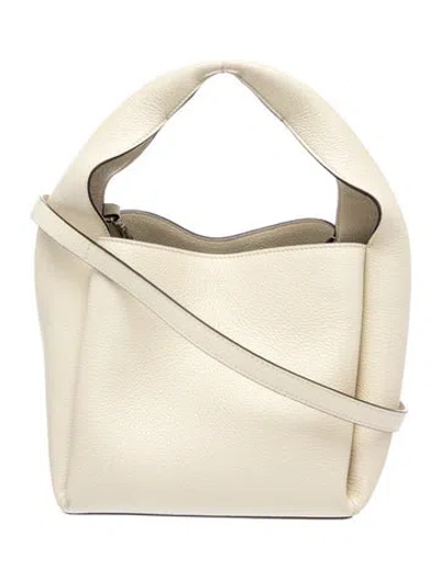 Pre-owned Totême Leather Tote In Neutral
