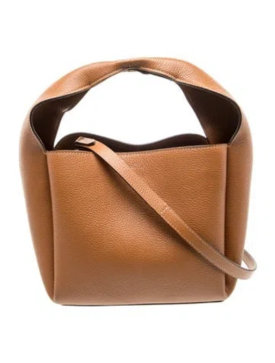 Pre-owned Totême Leather Tote In Neutral